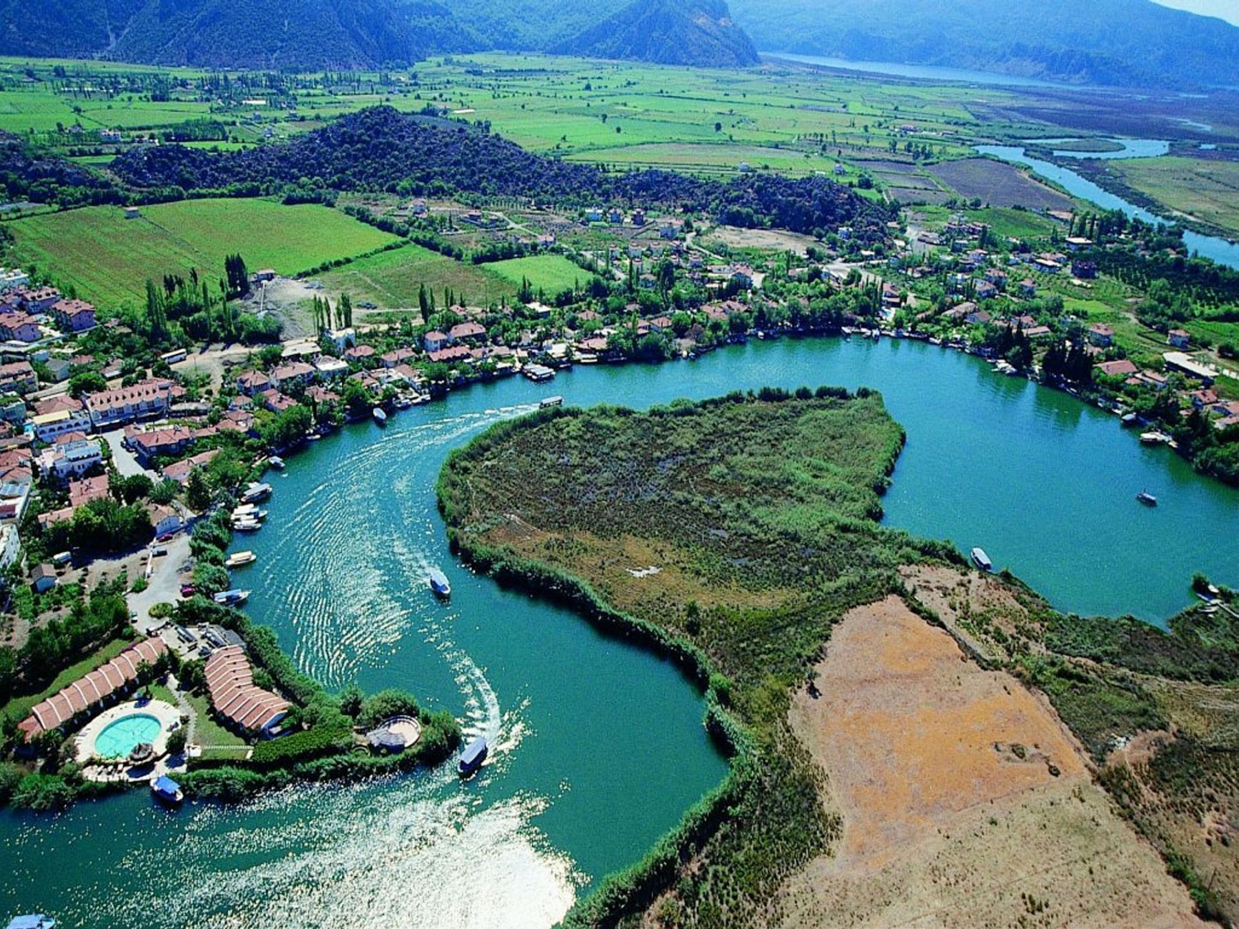 Flussdelta von Dalyan mit Schilfkanälen
